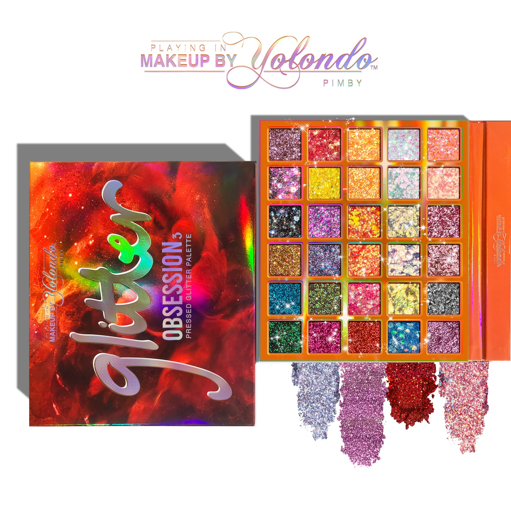 Glitter Obsession 3 Eyeshadow Palette Playing In Makeup By Yolondo LLC