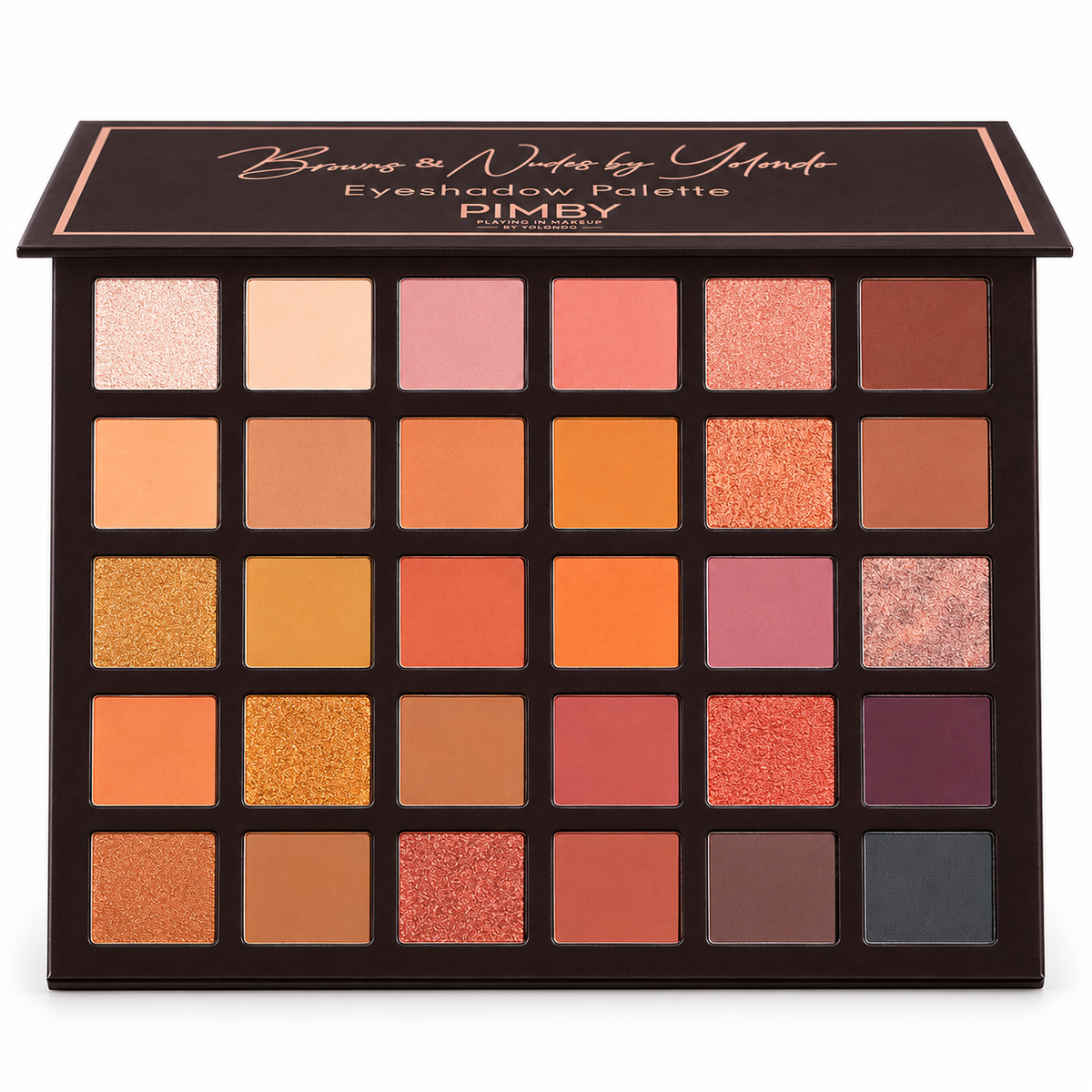 Brauntöne und Nude-Farben – Lidschattenpalette von Yolondo